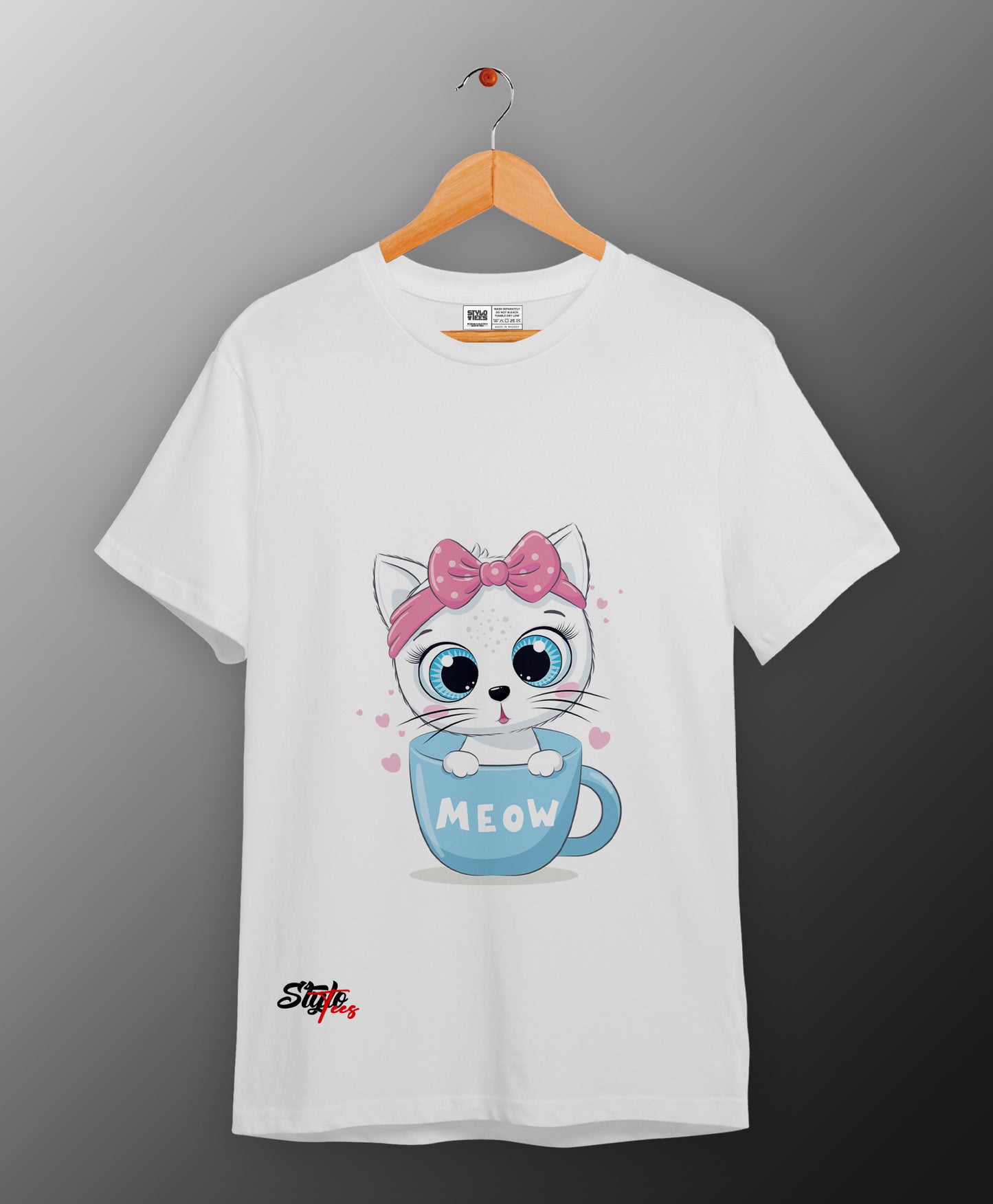 Meow Round Neck Regular Fit