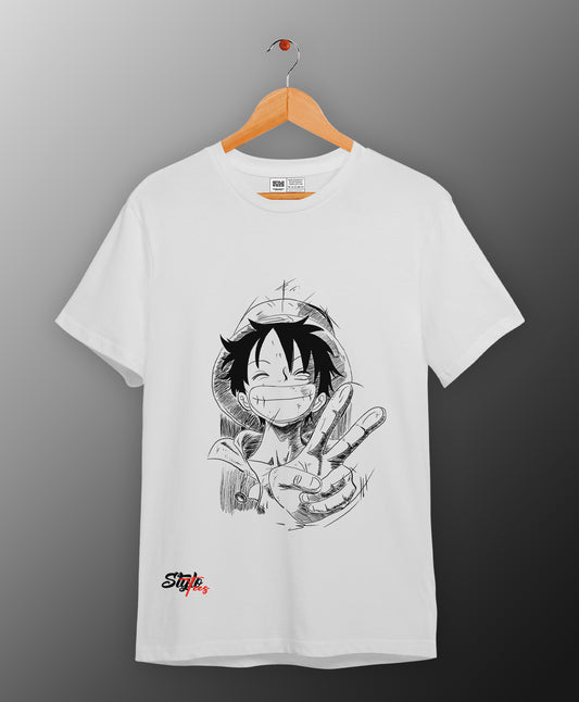 Luffy Regular Fit Round Neck Anime