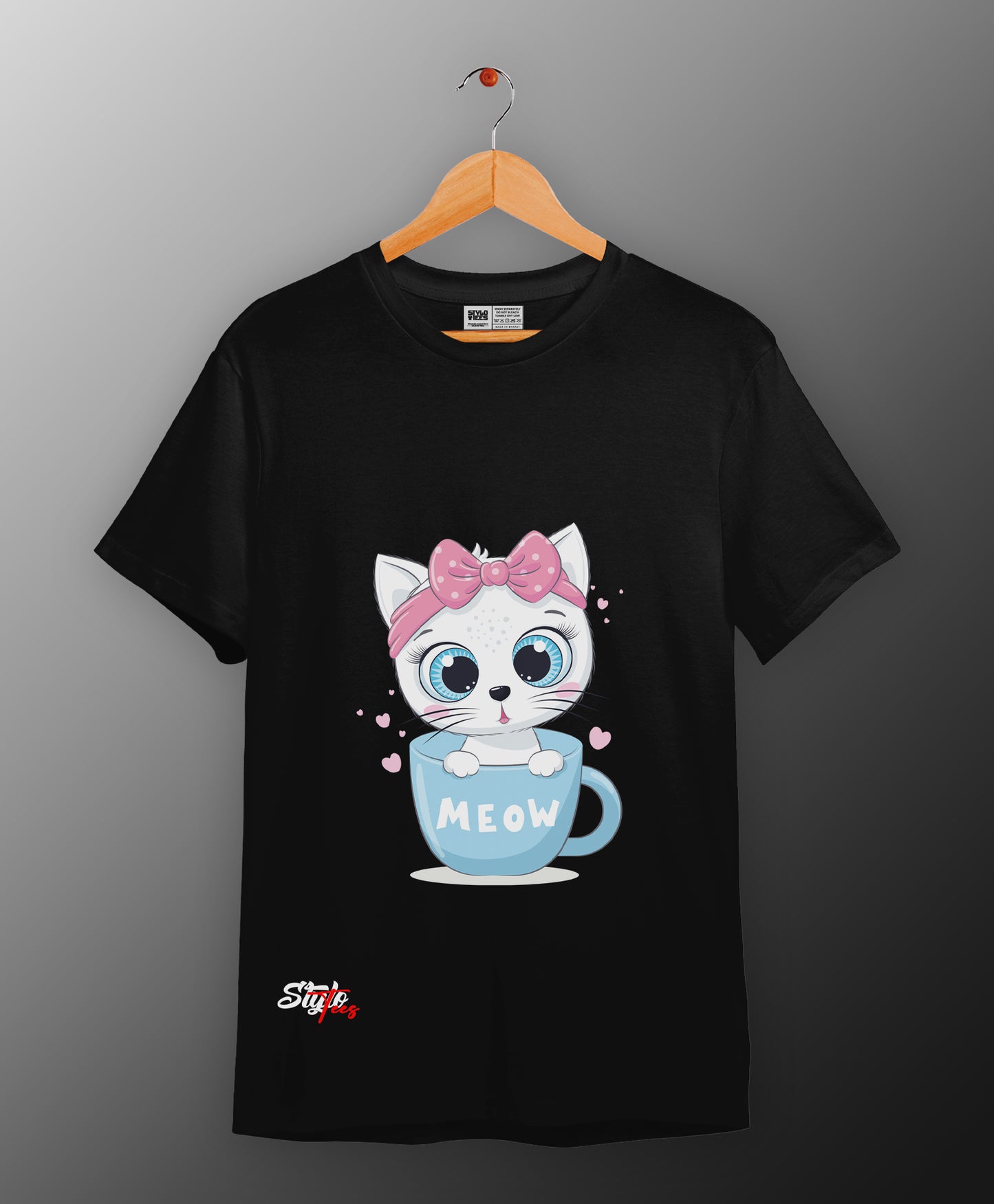 Meow Round Neck Regular Fit