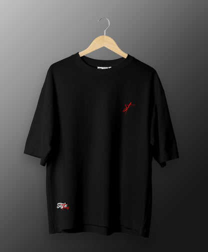 Stylo Tees Plain Black Oversize