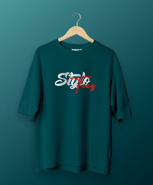 STYLO TEES Oversize Teal Blue