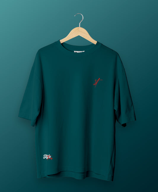 Stylo Tees Plain Teal Blue Oversize