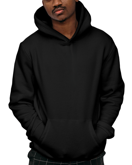 Basic Black Plain Hoodie Unisex