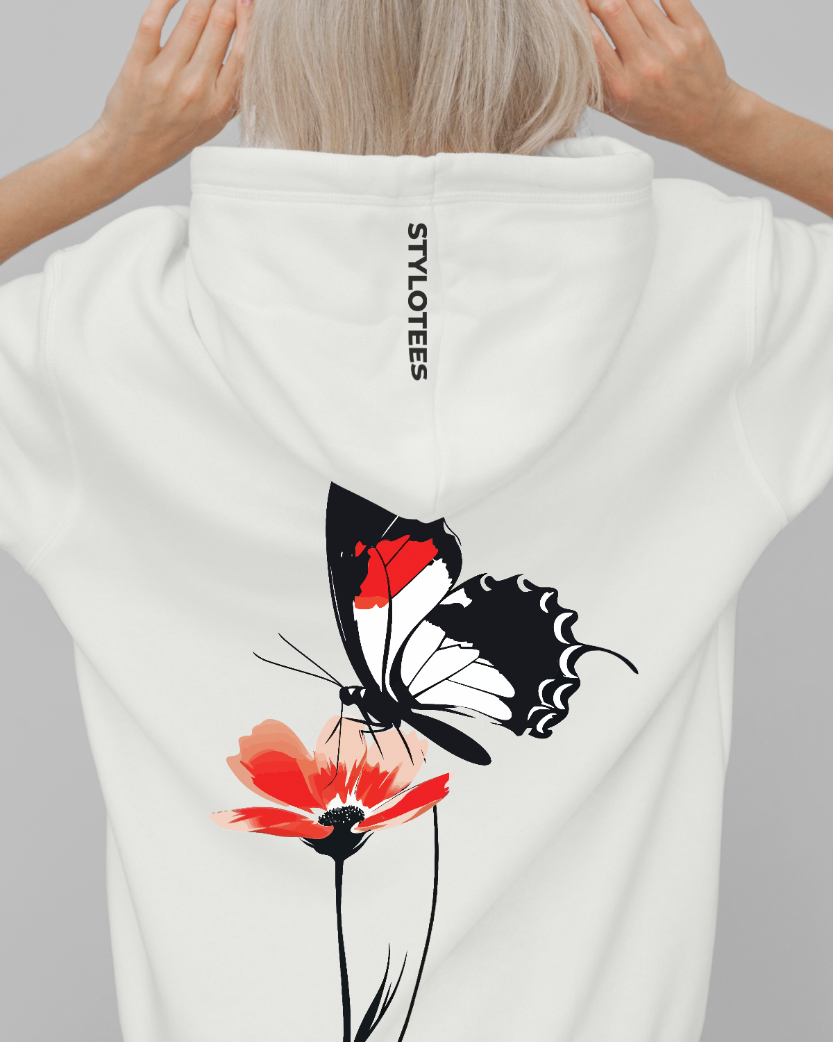 Whispers of Spring Off White Hoodie for Women